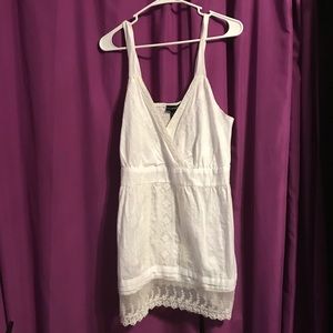 Lane Bryant White Lace Tank